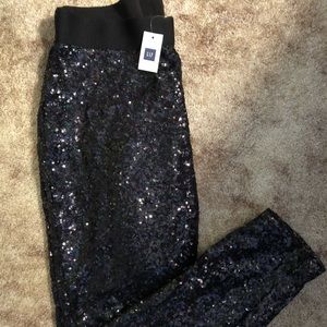 GAP Black Sequin Leggings